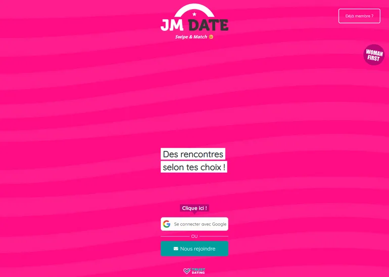 JM Date avis page d'accueil