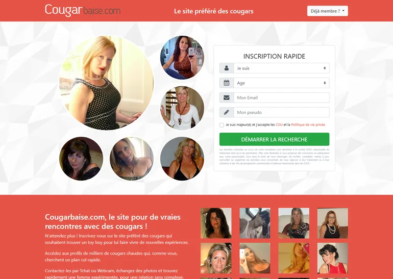 Cougar Baise avis page d'accueil